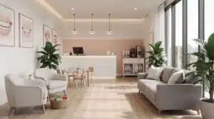 The Image Shows A Warm And Modern Orthodontic Office Waiting Room, Featuring Comfortable Seating And Abundant Natural Light, Creating A Welcoming Atmosphere For Patients Awaiting Their Orthodontist Appointments. This Inviting Space Is Designed To Ensure A Positive Experience During The Orthodontic Journey, From The Initial Consultation To Regular Appointments For Treatment Adjustments.